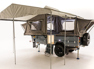 Carpa de remolque para acampar Carpa de remolque portátil plana Carpas de remolque todoterreno plegable para acampar al aire libre Carpa de remolque plegable hacia adelante - Product Image 4