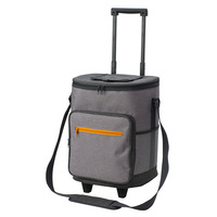 Sac isotherme multifonctionnel portable à roulettes avec fermeture éclair, en aluminium, épaissi, imperméable, pour pique-nique