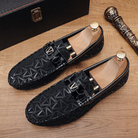 Nouvelles Chaussures d'été pour Hommes : Mocassins Tendance en Cuir Souple à Semelle Souple, Imprimés et Haut de Gamme