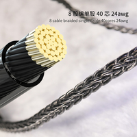Câble coaxial Hakugei amélioré pour écouteurs 3,5 mm plaqué argent 2 broches 0,78 mm/MMCX blindage combiné 1,25 m microphone moniteur