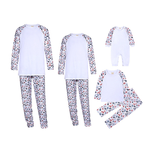 Pijamas de poliéster personalizadas para mujer, conjunto familiar <span class=keywords><strong>a</strong></span> juego, cintura elástica, transpirables, color liso, otoño invierno - Product Image 6