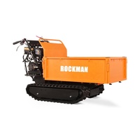 Mini dumper hydraulique de chenille de la puissance 500KG de l'essence 9hp monté sur chenilles résistantes pour le chantier de construction