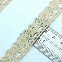 ERKOUMI Dentelle française classique en coton ondulé de 1,8 cm, petite dentelle chenille cousue pour bordure de rideau, garniture de poupée, emballage cadeau, fournitures DIY