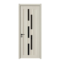 Portes en Bois de Bonne Qualité Style Moderne, Portes Intérieures Principales WPC Massives avec Cadre pour Chambre