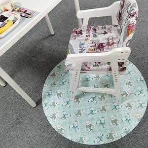 Tapis d'éclaboussures en cuir de vinyle résistant aux taches, réutilisable et imperméable, facile à nettoyer, pour chaise haute, tapis de nourriture pour bébé - Product Image 1