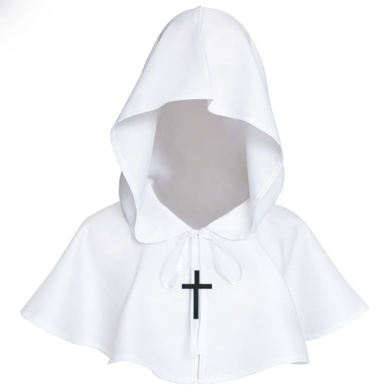 Cape d'Halloween, Déguisement de Mascarade, Cape Longue Pleine Longueur à Capuche, Cape de Cosplay Robe pour Boîte de Nuit, Carnaval, Pâques TTG