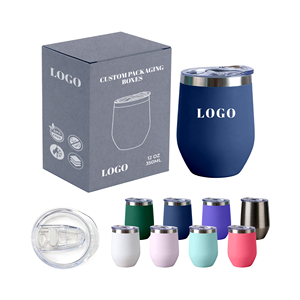 <b>Customized</b> 12oz Double Wall <b>Insulated</b> Stainless Steel Wine Tumbler Coffee Mug Tumble for Party - Product Image 1