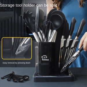 Wholesale 19-Piece Cooking Utensils Set Nonstick <b>Silicone</b> Spatula Shovel Knives Set Kitchen Utensils Accessories with Holder - Product Image 2