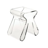 Bureau minimaliste en acrylique transparent, amovible et pré-assemblé, pour les zones d'expérience, les zones de repos et les espaces de vente au détail de grandes marques, conception personnalisée
