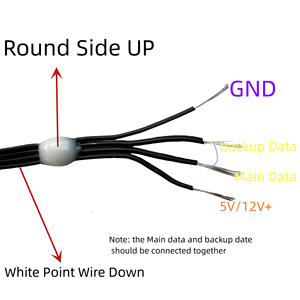 Dc5v 12V 1000/3000ct dây màu đen ws2815 tín hiệu kép 4pin <span class=keywords><strong>LED</strong></span> Pebble hạt giống <span class=keywords><strong>pixel</strong></span> chuỗi ánh sáng <span class=keywords><strong>RGB</strong></span> địa chỉ IP67 2cm-20cm khoảng cách - Product Image 4