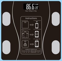 Balance de pesée numérique intelligente pour le corps, capacité de 180 kg, balance de salle de bain, alimentation par batterie, poids maximal recommandé de 180 kg