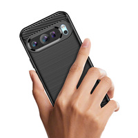 Housse de téléphone portable de luxe en fibre de carbone et Silicone souple pour Google Pixel 10 XL 9 8 Pro 7A 6A comprend un étui