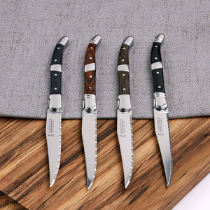 Set de couteaux à steak et fourchette <span class=keywords><strong>Laguiole</strong></span> en inox <span class=keywords><strong>couteau</strong></span> de <span class=keywords><strong>cuisine</strong></span> accessoires de <span class=keywords><strong>cuisine</strong></span> avec manche en bois - Product Image 4