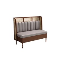 Moderne minimalistische Design-Restaurant-Essgruppen: Halbrunde Holzbank-Sofas für Teehäuser und Hot-Pot-Restaurants