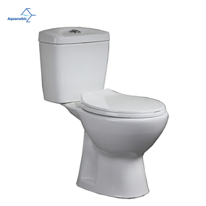 Aquacubic Classic <span class=keywords><strong>Toilette</strong></span> 2 pièces allongée universelle en céramique blanche (siège inclus) - Product Image 1