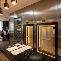Edelstahl Getriebeloser AC Moderner Kleiner Speiseaufzug für Küche, Restaurant, Hotel, Supermarkt, Einkaufszentrum