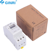 Din Rail AC 110V 220V pantalla LCD en tiempo real a Hora Minuto interruptor de temporizador digital programable con 28 ajustes de encendido/apagado