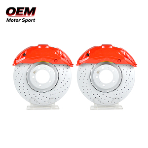 New OEM MOTOR SPORT Front 10/Rear 4 Piston Big Brake Kit Red High quality Monoblock Cast Iron Caliper Set for Brake - Product Image 5