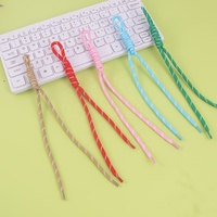 Porte-clés en corde de nylon tressée colorée, style Miu, nœud, sangle de téléphone, breloque de sac, cordon suspendu, accessoires