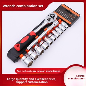 Nhà Máy Bán Hàng Trực Tiếp 12-Mảnh Ổ Đĩa 3/8 Ổ Cắm Ratchet Cờ Lê Kết Hợp Thiết Lập Tay OEM Tự Động Sửa Chữa Công Cụ Phần Cứng - Product Image 2