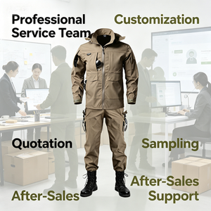 Conjunto de Ropa de Trabajo Unisex para Primavera y Otoño, para Deportes al Aire Libre, Material de Poliéster Resistente al Desgaste, Diseño Elástico Antidesgarro - Product Image 3