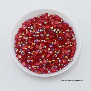 พลอยเทียมเจลลี่หลังแบนทำจากเรซินสีสันสดใสมีกาวแบบทำมือแบบทำมือพลอยเทียมเรซิ่นเพชรแบบหลวมสำหรับตุ๊กตางานฝีมือ - Product Image 6