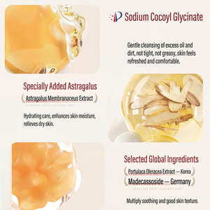 Nettoyant moussant pour le <span class=keywords><strong>visage</strong></span> à base d'acides aminés, hydratant, doux, pour le contrôle quotidien de l'acné, nettoyage en profondeur, marque privée - Product Image 3