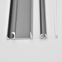 Profilé d'extrusion en aluminium à angle réglable pour bande LED T5 18mm DC 12V 3500K Blanc Chaud 2,9m de longueur Garantie 3 ans pour armoire