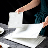Assiette en porcelaine écologique blanche de forme irrégulière, personnalisable, motif arbre, pour présentation de pâtisseries, restaurants, style américain TCANXIN