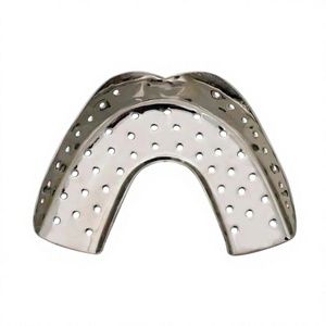 Surgical Teeth Protector – Stainless Steel & Silicone Rigid Laryngoscopy <b>Bite</b> Guard – Reusable ENT Airway Protection Instruments - Product Image 1