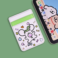 Porte-cartes magnétique en cuir compatible avec tous les appareils pour un rangement pratique des badges d'identification et des cartes d'accès