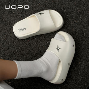 รองเท้าแตะสไตล์อเมริกันสำหรับฤดูร้อน แบบสวมเปิดนิ้วเท้า พื้นหนาอเนกประสงค์ พร้อมแผ่นรองรับแรงกระแทก หนังแท้สำหรับผู้หญิง - Product Image 2