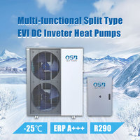 Bomba de Calor Aire-Agua Monobloque con Inversor DC de 12KW R290 -20 ° Calentador de Agua sin Tanque, Eléctrico y Solar, para Uso Doméstico y Hotelero
