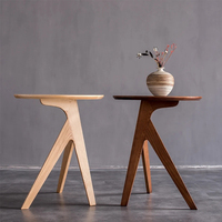 Meubles de salon, table basse en bois, table d'appoint en bois massif, petite table d'appoint moderne en noyer