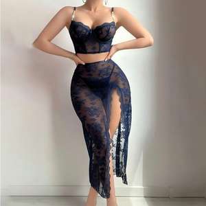 Sexy Damen-Nachthemd-Set Unterwäsche Bodysuits Transparent Durchsichtige Dessous XL Spandex/Polyester Hohe Qualität - Product Image 1