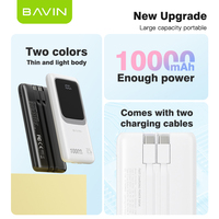 BAVIN Nouveau chargeur portable fin et portable 22,5 W 10000 mAh LED PC Personnalisation facile 1029S Charge rapide Banque d'alimentation