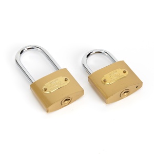 पीतल रंग चित्रित लोहे के पैडलॉक जंग प्रतिरोध विरोधी चोरी ताले इनडोर और आउटडोर उपयोग - Product Image 1