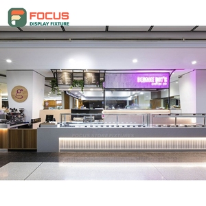 High Capacity Cafe Service Counter Laminate Wood Finish Accessory Display Zone Cafe Checkout Counter - Product Image 6