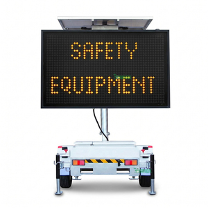 Panneau de signalisation routière mobile pliable 12V IP65 à LED solaire à messages variables, couleur ambre, pour remorque, vente chaude en usine - Product Image 1