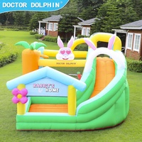 Pièces détachées, médecin et dauphin, nouvelle mode, lapin mignon, château gonflable, maison avec deux cerceaux, fabrication en chine
