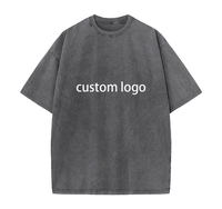 T-shirt homme en coton 220 GSM, style vintage délavé, coupe oversize, t-shirt uni en coton, impression personnalisée.