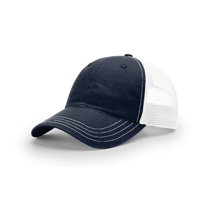 Casquette de camionneur unie en maille de haute qualité avec logo personnalisé, 6 panneaux, non imprimée, lavée - Product Image 3