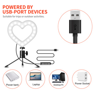 6inch hình trái tim Led selfie mini vòng ánh sáng LED Vòng đèn cho video Youtube live stream tạo nên - Product Image 6