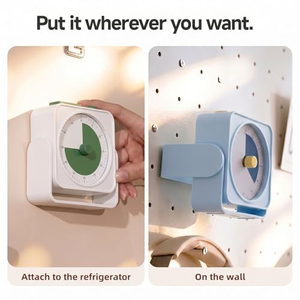Minuteur de cuisine rechargeable en plastique, batterie 400 mAh, affichage LED, écologique, compte à rebours visuel, minuteur Pomodoro, couleur personnalisable - Product Image 3