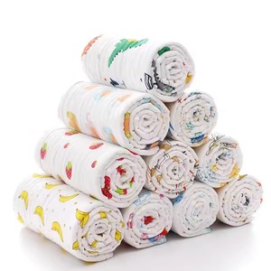 Coton bébé serviette de bain garçons filles serviette couverture pour nouveau-né bébé peignoir <span class=keywords><strong>4</strong></span> couches gaze gant de toilette infantile Swaddle - Product Image 4