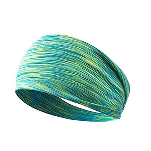 2024 sıcak satış elastik kadın Yoga kafa ince kumaş spor saç bandı çok katı renkler özel Logo ter bandı - Product Image 5