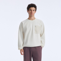 En gros Sweat-shirts gaufrés à séchage rapide, coupe ample, pull-over, patchwork, manches longues, manches raglan, col rond pour hommes