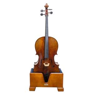 Cuscino in velluto blu persiano a grandezza naturale con supporto per violoncello in <span class=keywords><strong>legno</strong></span> con supporto per arco incluso supporto per violoncello in <span class=keywords><strong>legno</strong></span> - Product Image 5