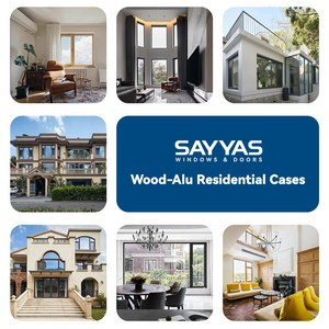 SAYYAS F120 Fenêtre Moderne Ouvrable Hermétique en <span class=keywords><strong>Bois</strong></span> Revêtu d'Aluminium Triple Vitrage Standard Maison Passive Isolation Thermique - Product Image 5