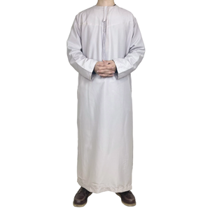 Jubbah Thobe Homme Manches Longues Abaya Emirati Thobe pour Homme Caftan Musulman Arabie Saoudite <span class=keywords><strong>Djellaba</strong></span> Islam Vêtements Robe de Prière Afghan - Product Image 3